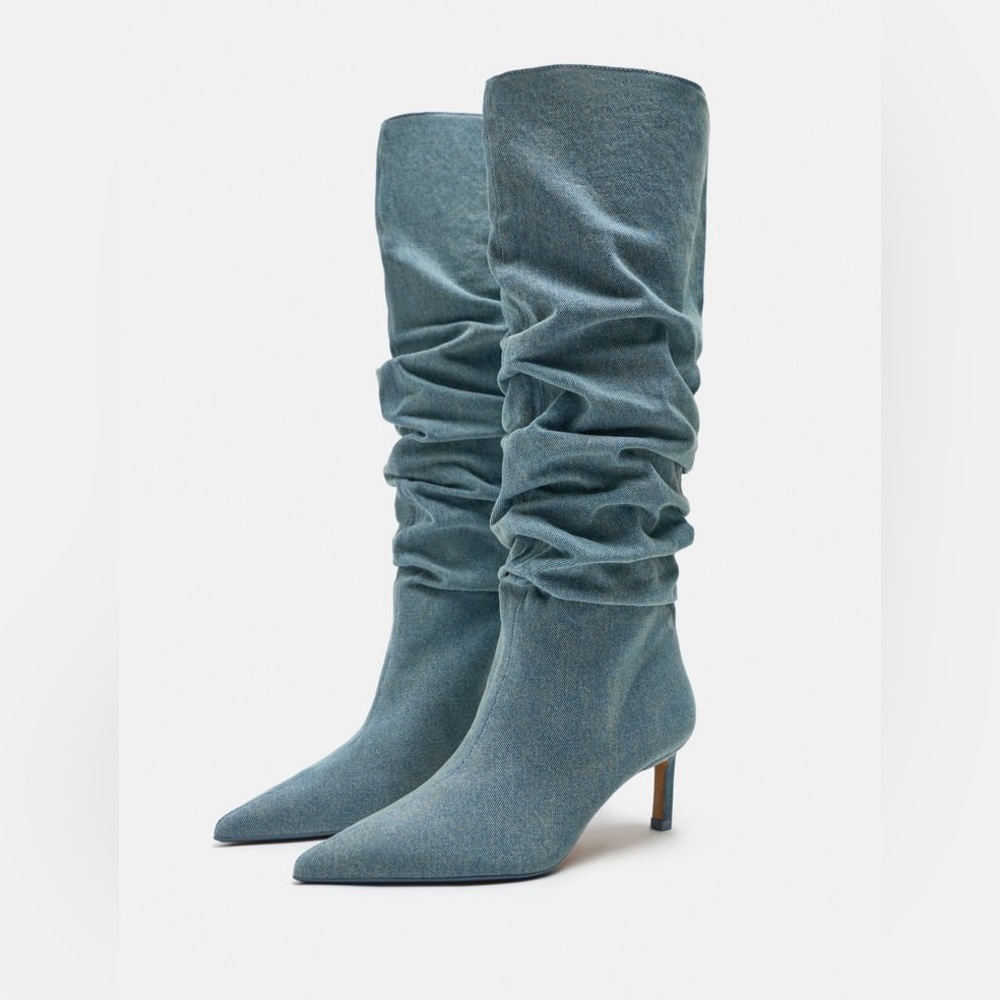 Zara SLOUCHY DENIM BOOTS
DENIM BLUE
